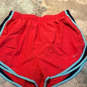 Nike Red Shorts with Blue Accents